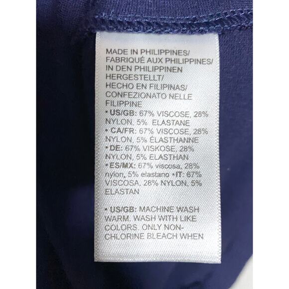 Lark & Ro Classic Navy Dress 12 Minimalist Quiet Luxury Cocktail Career Elegant - Picture 7 of 7